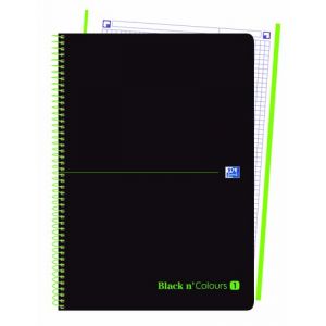 Bloc Oxford Black N´Colors Eu.Book 1 Micro.Tapa Pp A4+ 80H Cuadric. 5X5 90G Negro/Verde