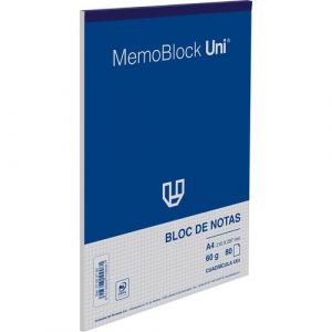 Bloc De Notas Unipapel Memobloc A4 80H 60G Cp.4