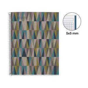 Bloc Miquelrius Eco Design Notebook 1 Micro.Tapa Dura A4 80H 80G Cuadric.5X5 Ecorombos