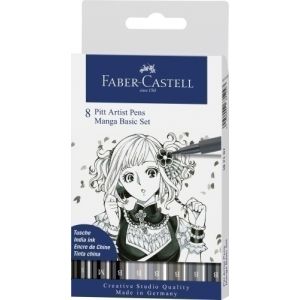 ROTUL.FABER PITT MANGA ESTUCHE DE 8