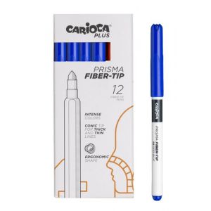 Rotulador Fibra Carioca Plus Caja De 12 Azul Oscuro