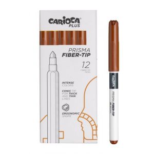 Rotulador Fibra Carioca Plus Caja De 12 Marron
