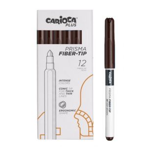 Rotulador Fibra Carioca Plus Caja De 12 Marron Tierra