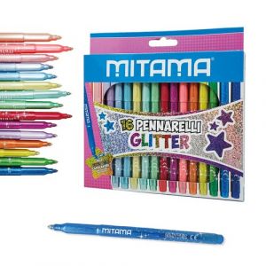 Rotulador Fibra Mitama Purpurina Estuche De 16