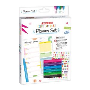 Set Planner Color Experience"(6 Rotuladores De Punta Pincel + 1 Subrayador + Bloc Planificador + 101 Pegatinas Para Decorar)