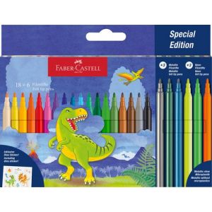 Rotulador Faber-Castell Dinosaurios Estuche De 18+6