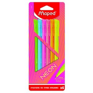Rotulador Fibra Maped Graph Peps Neon 0.4Mm Estuche De 6