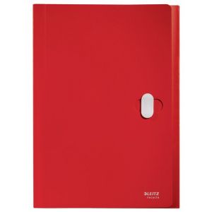 Clasificador Acordeon Leitz Recycle Pp A4 5+1 Separad. Rojo