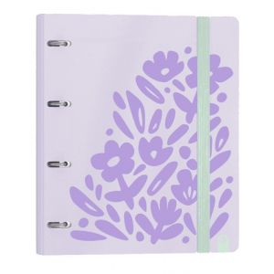 Carpebloc Carchivo Foam 360 Print#2 Pp A4+ 4 An.Mixtas 35Mm Con Rec. 100 Hj. Cuadric.5X5 Malva