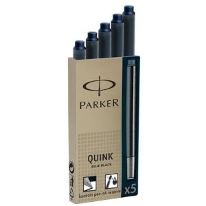 TINTA ESTILOG.PARKER 5 CART.AZUL NEGRO