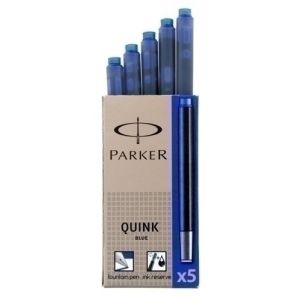 Imagen TINTA ESTILOG.PARKER 5 CART.AZUL PERMAN.