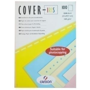 Imagen T.ENC.COVER-IRIS A4 CARTUL.CREMA C/100