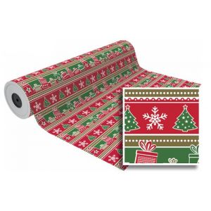 Papel De Regalo Bobina Basika 31 Cm X 80 M (2 Kg Aprox.) Navidad (Nv1118-C 31 Cm)