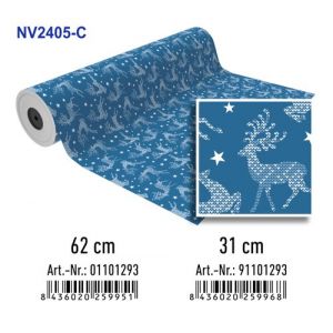 Papel De Regalo Bobina Basika 31 Cm X 80 M (2 Kg Aprox.) Navidad (Nv2405-C 31 Cm)