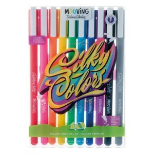 Roller Gel Mooving 0,8Mm Colores Intensos Bolsa De 10