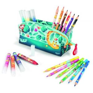 Portatodo Maped Jungle Fever Con Contenido"(12 Rotuladores + 12 Lapices De Colores)