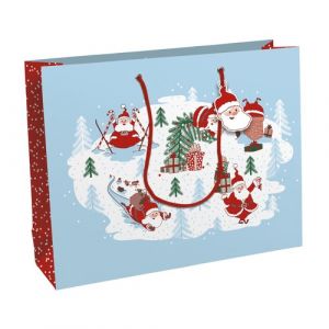 Bolsa De Papel Clairefontaine Excellia Decorado 37X27X12 Cm Papa Noel Navidad Pack De 6