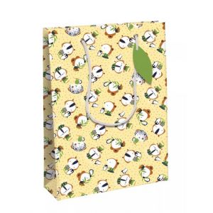 Bolsa De Papel Clairefontaine Excellia Decorado C/Asas 33X27X14Cm Colegas Pack De 6