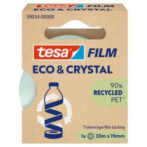 Cinta Adhesiva Tesa Eco&Crystal (90% Reciclado) Rollo 33X19