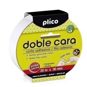 CINTA DOBLE CARA PLICO 20x30