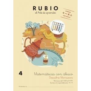 CUADERNO RUBIO A4 MATEMATICAS ABACO 4