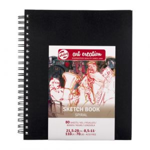 Cuaderno De Dibujo Talens Art Creation Boceto Con Espiral Tapa Dura 215 X 280 Mm 110G  80H