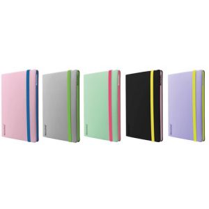 Cuaderno Mooving Tapa Blanda A5 96H 90Gr. Liso Con Goma Colores Surtidos