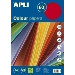 PAPEL COLOR A4 80g 500h SURTID.FLUOR