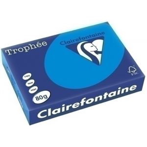 Imagen PAPEL COLOR A4 TROPHEE 80g 500h AZUL TUR