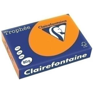 Imagen PAPEL COLOR A4 TROPHEE 80g 500h NARANJA