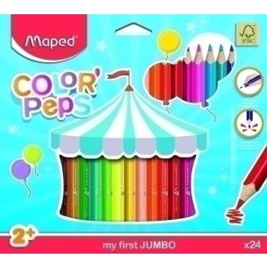 Imagen LAPICES COLOR MAPED COLOR PEPS JUMBO 24