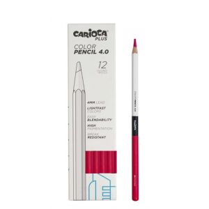Lapices De Colores Carioca Plus Caja De 12 Fucsia