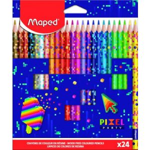 Lapices De Colores Maped Pixel Party Estuche De 24