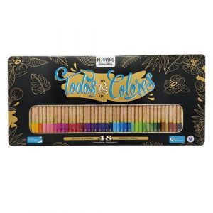 Lapices De Colores Mooving Estuche Metalico De 48