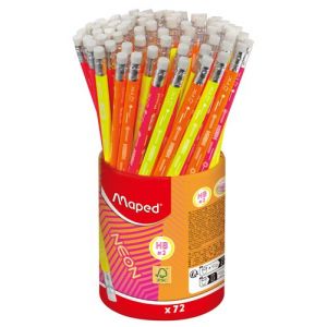 Lapices De Grafito Maped - Hb Neon Bote De 72