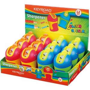 Afilalapiz Keyroad Doble C/Deposito Surtido Expositor De 12