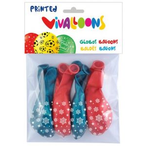 Globo Vivalloons Copos 5 Caras Rojo/Verde Bolsa De 8