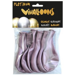 Globo Vivalloons Platinum Rosa Bolsa De 6