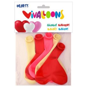 Globos Vivalloons Corazon Surtido Bolsa De 5