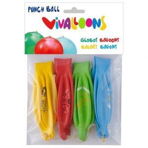 Globos Punch Ball Mini Diseños Surtidos Bolsa 4