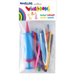 Globos Vivalloons Moldeables + Inflador 14734 Bolsa De 10