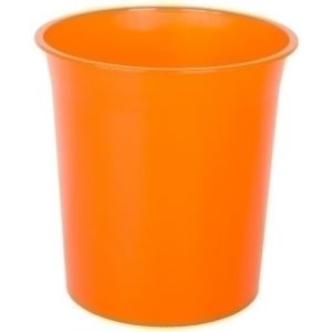 Imagen PAPELERA PLASTICO CERRADA TRASL.NARANJA