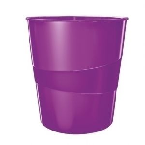 Imagen PAPELERA PLASTICO LEITZ WOW VIOLETA 15L