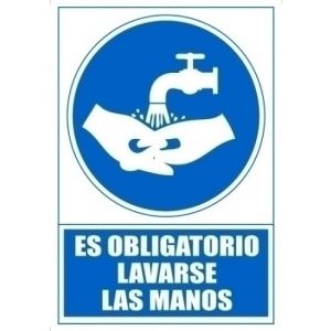 SEÑAL ES OBLIGATORIO LAVARSE MANOS