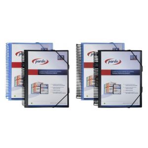 Carpeta Fundas (Tarifario) Pardo Studio Style Espiral Pp Fº 60 F. Azul