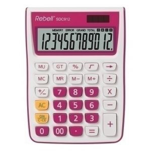 Imagen CALCULADORA MESA REBELL 12 DIG. 912 ROSA