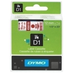 Imagen CINTA ROT.DYMO LM D1 7m 12 ROJO s/BLANCO