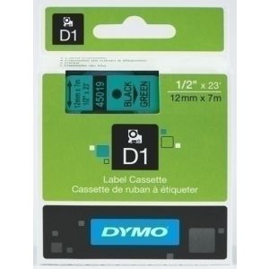 Imagen CINTA ROT.DYMO LM D1 7m 12 NEGR.s/VERDE