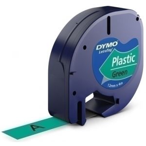 Imagen CINTA ROT.DYMO LETRATAG PLAST.NG.s/VERDE