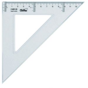 Imagen ESCUADRA CRISTAL SAFTA 20 CENTIMETROS